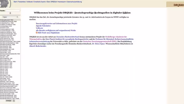 DRQEdit: Deutschsprachige Rechtsquellen in digitaler Edition