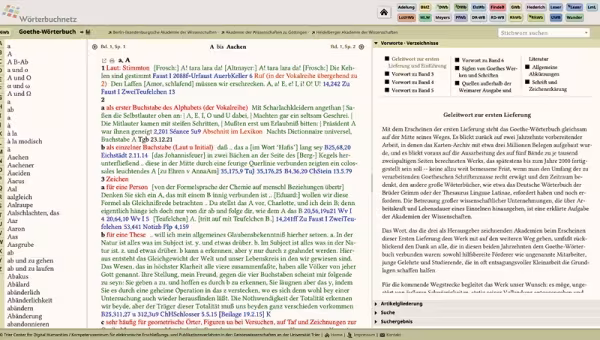 Goethe-Wörterbuch online