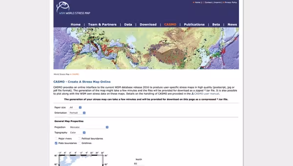 Create A Stress Map Online (CASMO)